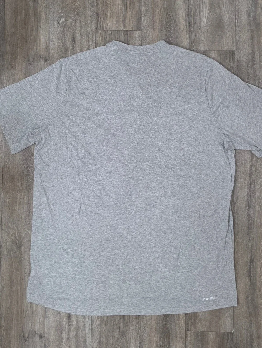 adidas Men's Aeroready Light Gray Short Sleeve Logo Tee-Size 2XLT